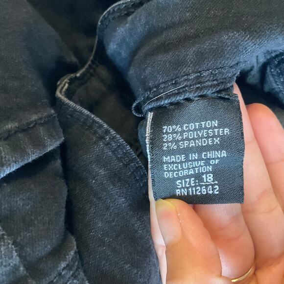 Honey & Bistle Women’s Denim Straight Leg Jeans size 18, Black - Picture 10 of 11